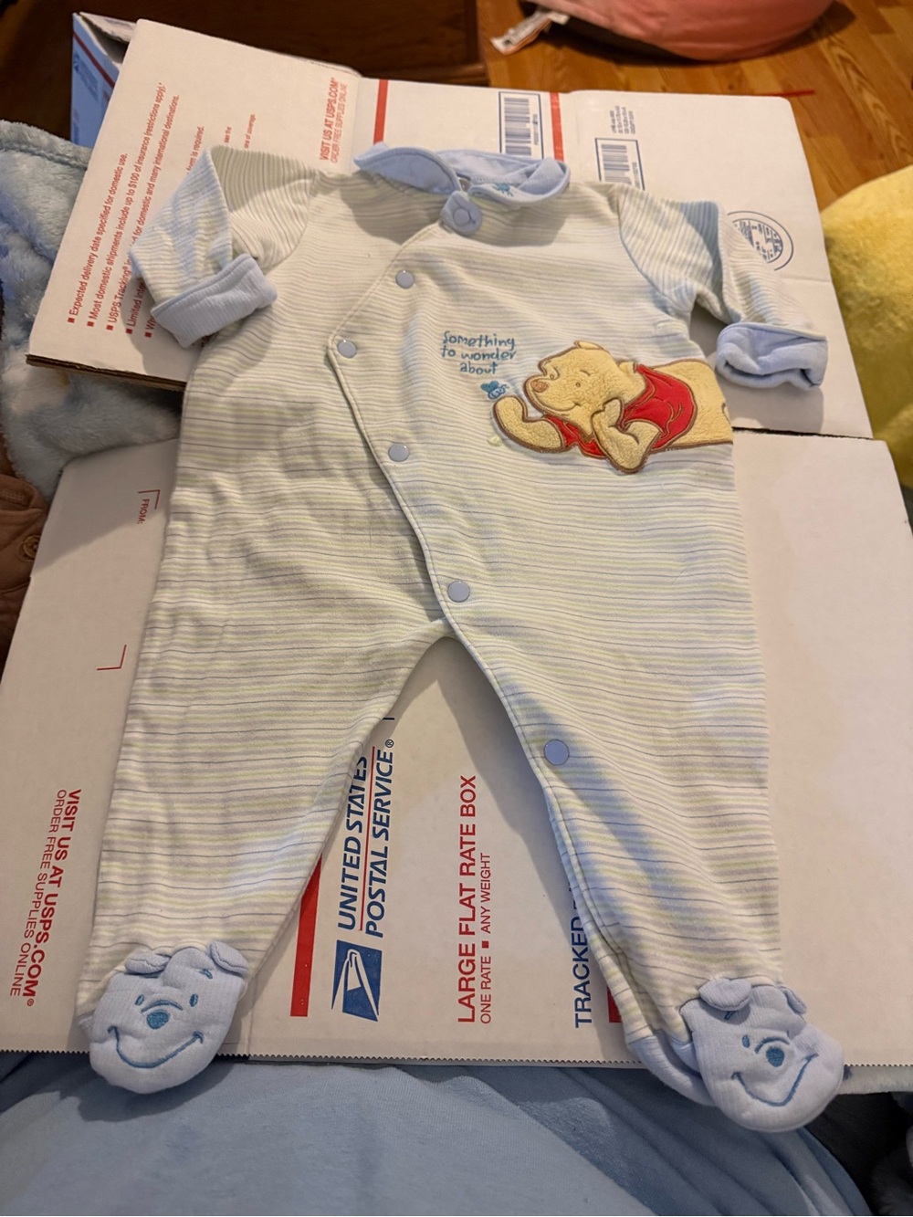 Disney Baby Boys Size 3-6 months Winnie the Pooh Sleeper Footie